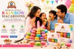 Vanilla Rainbow Macaroons 12 pcs