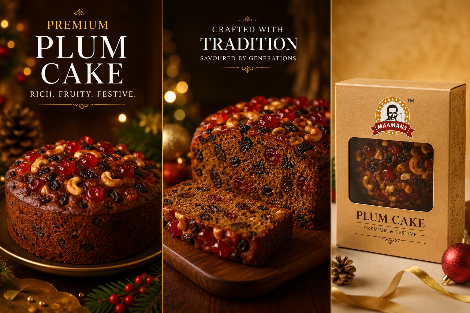 plum cake pic 1 Premium Fruit Plum Cake (500g) - Image 1